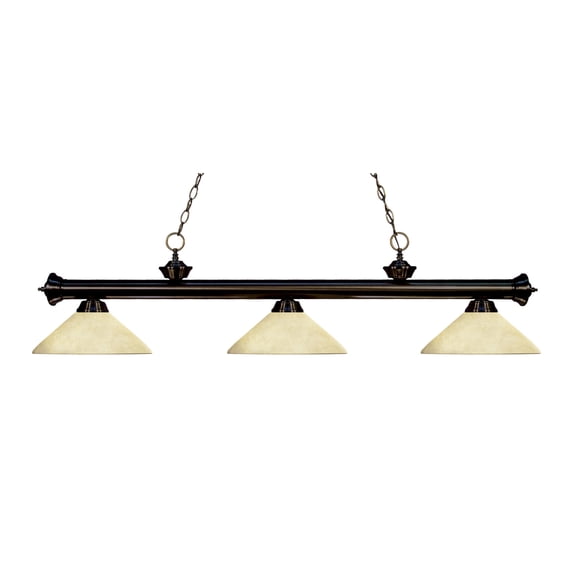 Z-Lite Riviera 3 Light Billiard Light in Bronze