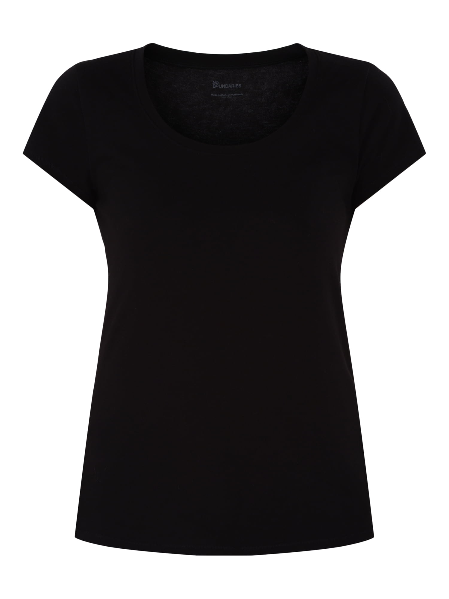No Boundaries Short Sleeve Scoop Neck Tee, Women's XXS-XXXL