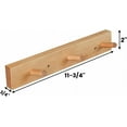 thumbnail image 4 of CONSDAN Coat Rack Wall Mount, USA Grown Hickory Coat Hooks with 3 Hooks, Wooden Coat Hanger Wall Mount for Hanging Coats, Jacket, Clothes, Hat, Natural Hickory, 4 of 6