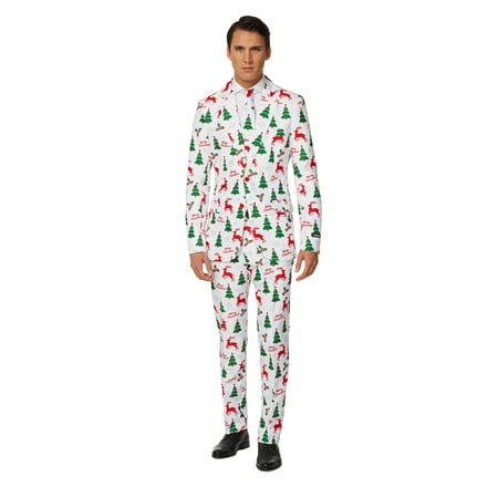 Suitmeister Men's Merry Christmas White Christmas Suit