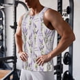 thumbnail image 5 of Fuzoiu Lavender Flowers Print Men's Workout Tank Tops,Sleeveless Gym Shirt Quick Dry,Fitness Bodybuilding T-Shirt,Muscle Athletic Workout Tee-X-Large, 5 of 7