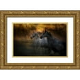 thumbnail image 1 of Malovrh, Milan 32x21 Gold Ornate Wood Framed with Double Matting Museum Art Print Titled - Duel, 1 of 4
