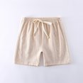 thumbnail image 5 of Sopiago Kids Shorts Boys Soft Cotton Short Casual Fashion Summer Athletic Shorts for Toddler Boys Beige,5-6 Years, 5 of 5