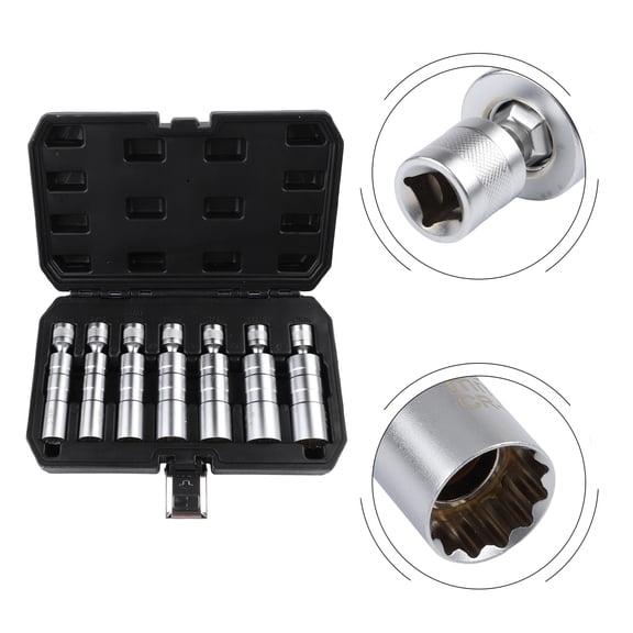 Zyllora High torque Sockets Combination Tool Set Tool Maintenance Fits 3 8 Inch Wrench Portable Storage Case Efficient Operation