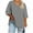 Gray, variant on WRKEKC Short Sleeve Shirts for Women, Summer T-Shirts for Women, Women's Oversized V-Neck Short Sleeve Solid Summer Base Shirt Sports Plus Size T-shirt