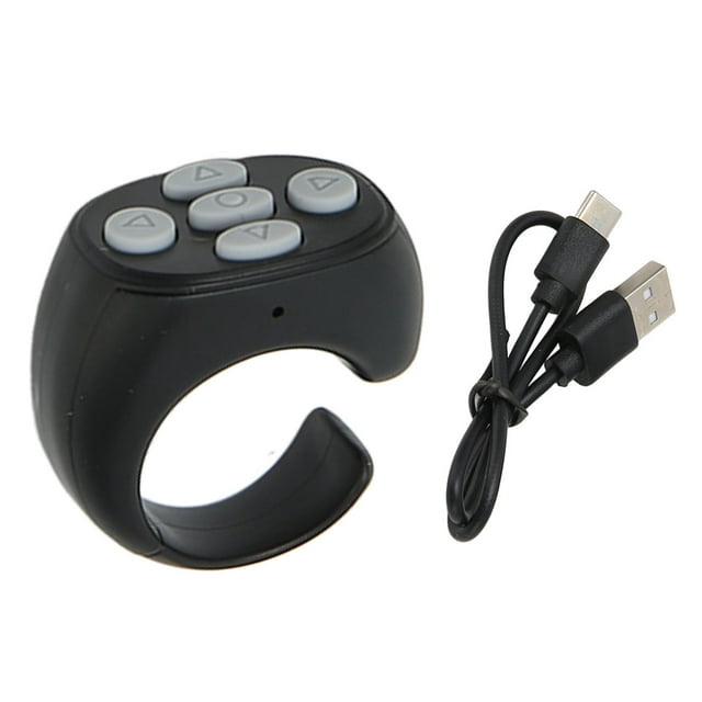 Control remoto de anillo Bluetooth para teléfono móvil, control remoto Bluetooth, cambio de página para ver la televisión, pasar página y hacer selfies.