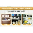 YBM Home White Under Shelf Wire Basket Storage Organizer for Kitchen
