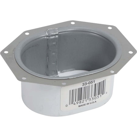 Amerimax 2 In. x 3 In. Galvanized White K Style Downspout C-Outlet 33051