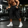 thumbnail image 7 of Mens Athletic Capris Pants Multi-Pockets Drawstring Elastic Waist Casual Workout Sports Shorts Fathers Gift, 7 of 7