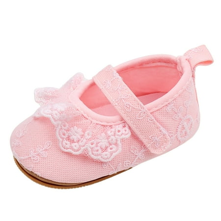 

Baby Girls Prewalkers Shoes Soft Sole Shoes Warm Cotton Bowknot Birthday Wedding Crib Anti-Slip Princess Shoes