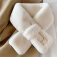thumbnail image 4 of Bufanda de cuello falso de piel de conejo de imitación gruesa y cálida para invierno, bufanda de piel extranjera súper cálida, 4 of 4