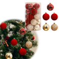 thumbnail image 2 of 25PCS Christmas Ball Ornaments,Shatterproof Baubles,Rustic Xmas Tree Decorations with Glitter Sequin for Holiday Seasonal Decor Garland Wreath Parties Weddings,Mixed sets in various styles and sizes, 2 of 6