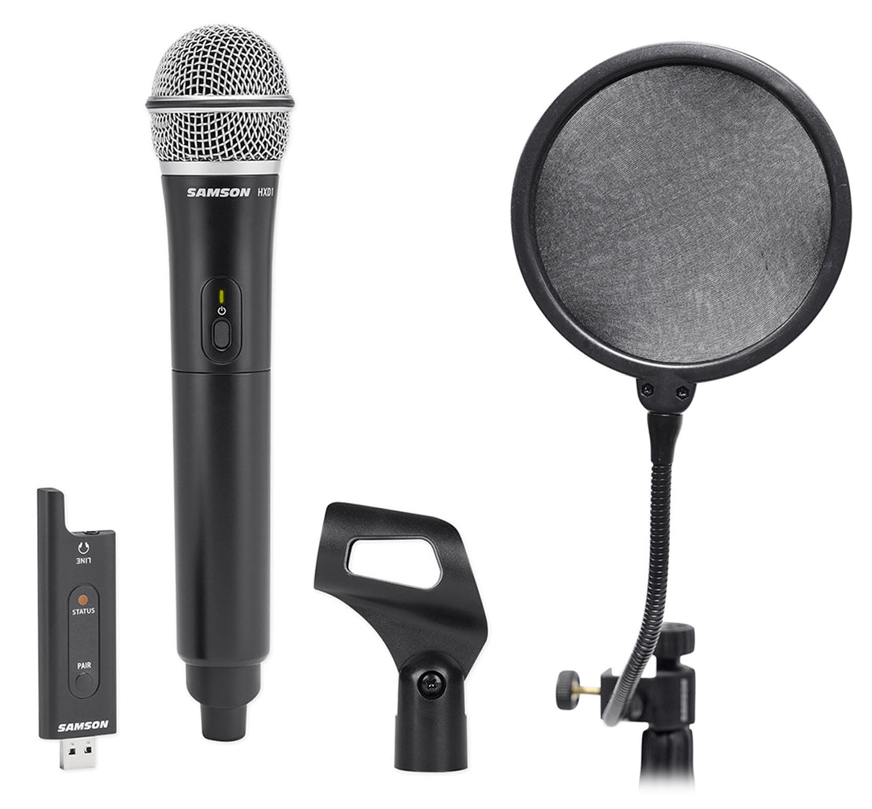 SAMSON Stage XPD2 Handheld USB Digital Wireless Q6 Microphone w/Clip