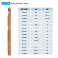 thumbnail image 2 of Uxcell 12 Sizes Crochet Hook Ergonomic Crochet Hook for Knitter, Bamboo, 2 of 6