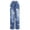 31Blue98, variant on XAOFW Girls Back To School Denim Pants Casual Mid Rise Straight Leg Jeans Stretchy Floral Print Trousers For Kids Breathable Bottoms 10-11 Years