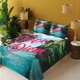 thumbnail image 2 of Ambesonne Saying Fitted & Top Sheet Set with Shams, Carpe Diem Message, Multicolor, 2 of 5