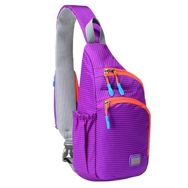 Huanglei Nylon Fanny Pack Trendy Zipper Sling Bag With Side Pocket For Outdoor Sports