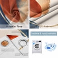 thumbnail image 4 of Navy Blue Burnt Orange Blackout Curtains for Bedroom/Living Room, Thermal Insulated Kitchen Curtains, Artwork Geometric Retro Grommet Darkening Window Treatment Drapes 42"x84"x2, 4 of 8