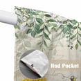 thumbnail image 4 of Sunflowers Swag Valances for Windows, Kitchen Window Curtains Over Sink, Floral Green Leaves Bees Watercolor Window Treatment Curtains for Living Room/Bedroom Curtains 2 Panel Sets 36"x45", 4 of 8