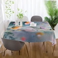 thumbnail image 6 of 60x120 Inch Tablecloth Polyester Square Tablecloth for Home Kitchen Dinner Decor Abstract Wildflowers, 6 of 9