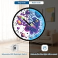 thumbnail image 5 of Voice Activated Clock with Glow Light 12 Inch Large Silent Wall Clock Battery Operated for Home Decor Astronauts in Rockets, 5 of 8