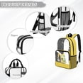 thumbnail image 6 of Xoenoiee Dinosaur Excavator Print Clear Backpack with Handle and Zipper Pocket, Casual Elementary School Bags Transparent Bookbag for Boys Large Capacity Bagpack Rucksack Travel Outdoor Daypack, 6 of 7