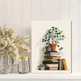 thumbnail image 2 of QISVANSET Botanical Books Stack Canvas Wall Art 15.75x11.81 Inches, 2 of 5