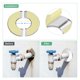 thumbnail image 4 of Placa de escutcheon de acero inoxidable 304 de 4 piezas para tubería de 0.9 pulgadas/22 mm, 4 of 6