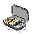 thumbnail image 3 of Airtight Pills Organizer, Portable Compact Pill Box for Travel Home, Gray Green Blue, 3.62x2.44x0.98in, Water & Dust Resistant, 3 of 9