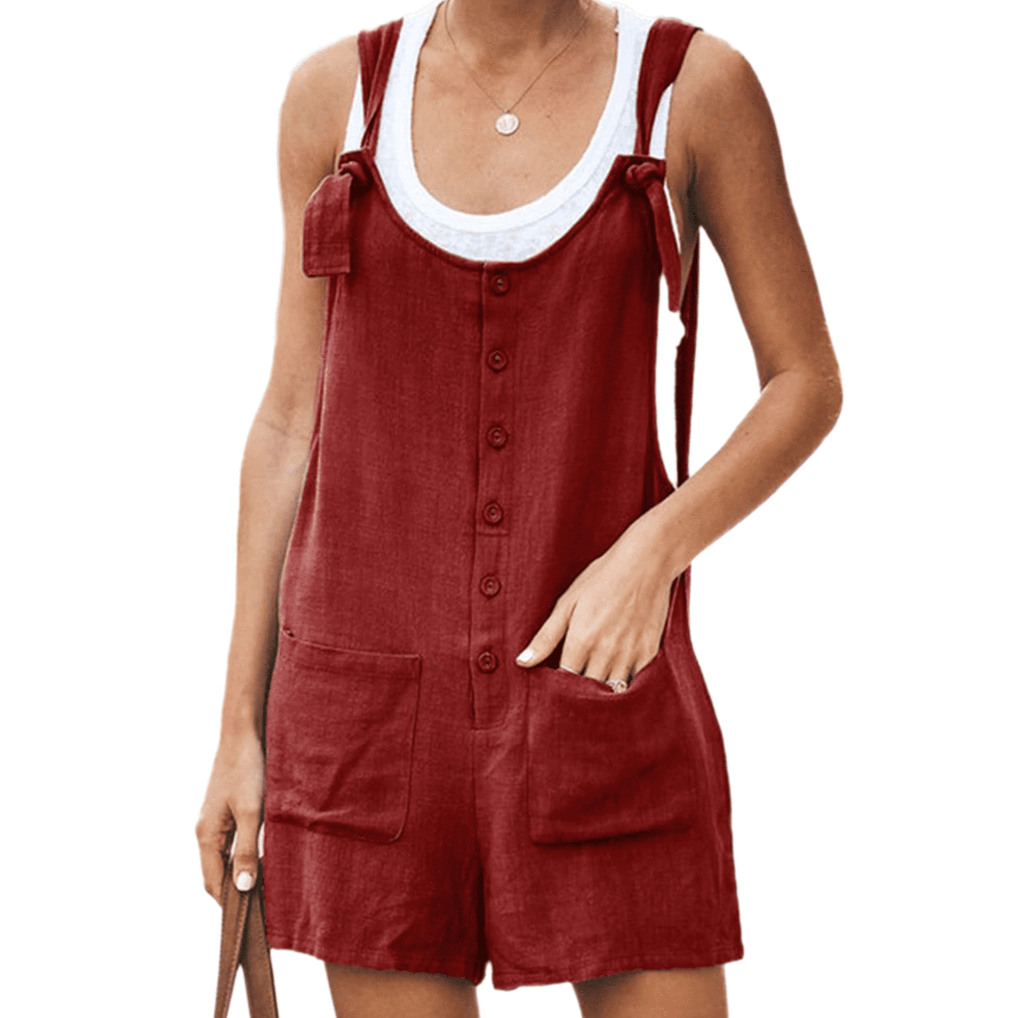 suspender jumpsuit shorts
