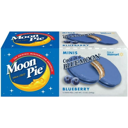 MoonPie Mini Blueberry Marshmallow Sandwiches, 12 oz – A Sweet, Nostalgic Baked Treat with a Blueberry Twist