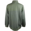 thumbnail image 2 of Club Room Mens Striped 1/4 Zip Sweatshirt, Green, Medium, 2 of 3
