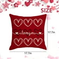 thumbnail image 3 of DefiDgd 18x18inch Valentines Day Red Heart Painted Throw Pillow Case,Soft Red Love Hearts Valentine's Day Farmhouse Holiday Home Decoration for Couch Bed(B), 3 of 7