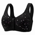 thumbnail image 4 of Sakmal Front Closure Women's Bras Plus Size Bralette Minimizer Comfortable Black Womens Bras L, 4 of 4