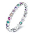 thumbnail image 1 of Anillo de mujer Sonducket chapado en plata Tamaño 8 joyería de moda Decoraciones de circón, 1 of 6