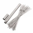 thumbnail image 1 of 20 piezas pincho de barbacoa de acero inoxidable reutilizable Camping barbacoa pinchos Kebab Stick, 1 of 5