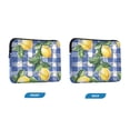 thumbnail image 7 of FORMRS 13-13.3 inch Laptop Sleeve Case Soft Carrying Quilted Computer Bag Cover, Blue Plaid Lemon, 7 of 7