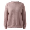 thumbnail image 5 of Vedolay Hoodless Sweatshirts for Women 2023 Long Sleeve Slim Fit Sweater Tops for Women Pink,L, 5 of 5