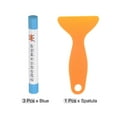 thumbnail image 3 of Madera Muebles Reparación Kit, 3uds Cera Madera Relleno Pegar con Espátula Crayón Marcadores Muebles Retoque Kit para Removedor Rayones Rozaduras en Muebles Piso, Azul, 3 of 8