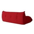 thumbnail image 3 of Magic Home Modern Sectional Sofa Togo Sofa Lazy Sofa Foam Couch Floor Sofa for Bedroom,Living Room,Apartment and Small Space,Three Seat Sofa,Red, 3 of 10