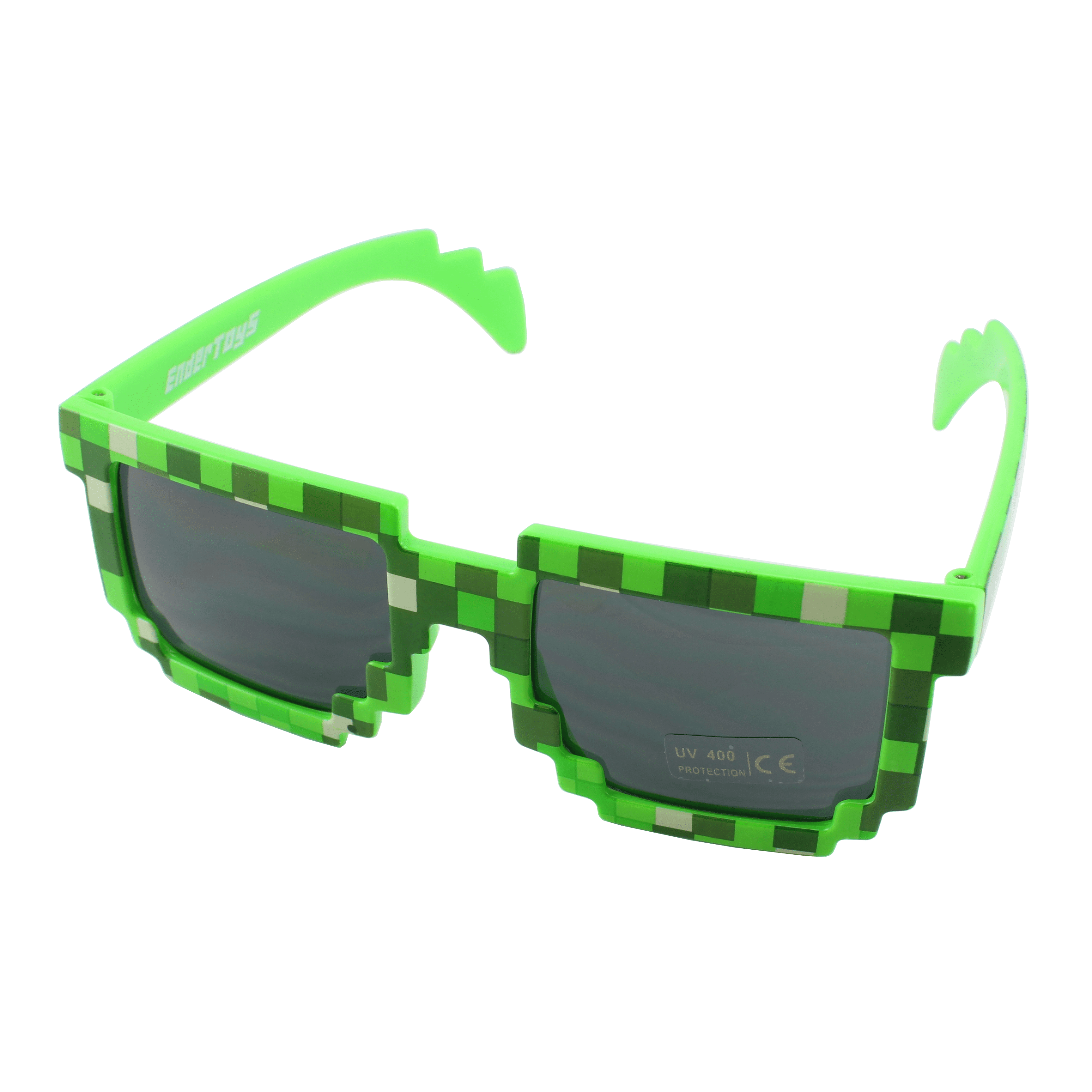 Endertoys 8 Bit Pixel Kids Sunglasses Green Novelty Retro Gamer Geek Glasses For Boys And Girls Ages 6 By Endertoys Walmart Com Walmart Com - nerd glasses code roblox