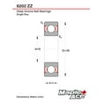 thumbnail image 3 of MAPLE ACE 6202-ZZ Ball Bearing Supreme Metal Shielded 15x35x11 mm, 6202 ZZ, 3 of 5