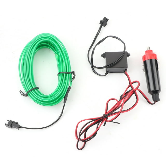 Tira de luces decorativas para coche, iluminación interior, LED EL, lámpara fría, piezas de modificación, 4 metros, verde