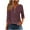 Wine, variant on Ashirexll Womens Long Sleeve Tops, Shirts for Women Trendy, Fashion Ladies' Casual Solid Color V-Neck Long Sleeve T-shirt Blouse Zipper Tops