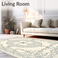 thumbnail image 2 of ODIKA 2'x3' Machine Washable Non-Slip Area Rug, Brooks Elegant Decorative Flooring High Traffic Rug with Pad, Beige, 664125, 2 of 8