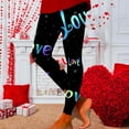thumbnail image 2 of Tosmy Leggings For Women Valentine's Day Women's Valentine Print Exercise Yoga Leggings Casual Comfort Leggings Home Pants, 2 of 6