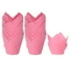 thumbnail image 1 of 100 Unidades de Moldes para Magdalenas de Papel Estándar En Forma de Tulipán, Envoltorios Antiadherentes Desechables para Cumpleaños, Banquetes y Fiesta, Color Rojo Rosa, 1 of 6