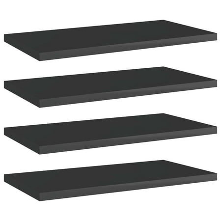 

WONISOLI Bookshelf Boards 4 pcs High Gloss Black 15.7 x7.9 x0.6 Chipboard