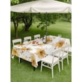 thumbnail image 4 of Outdoor Tablecloth with Umbrella Hole for Patio/Picnic/Party/Camping, Yellow Spring Floral Waterproof Table Cloth Rectangle Table Cover Washable, Elegant Flowers Summer Botanical (60"x 84"), 4 of 8