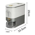 thumbnail image 4 of Flmtop Rice Dispenser with Measuring Cup Large Capacity Clear Visible Airtight Flour Beans Cereal Grains Food Storage Container Kitchen Supplies, 4 of 11